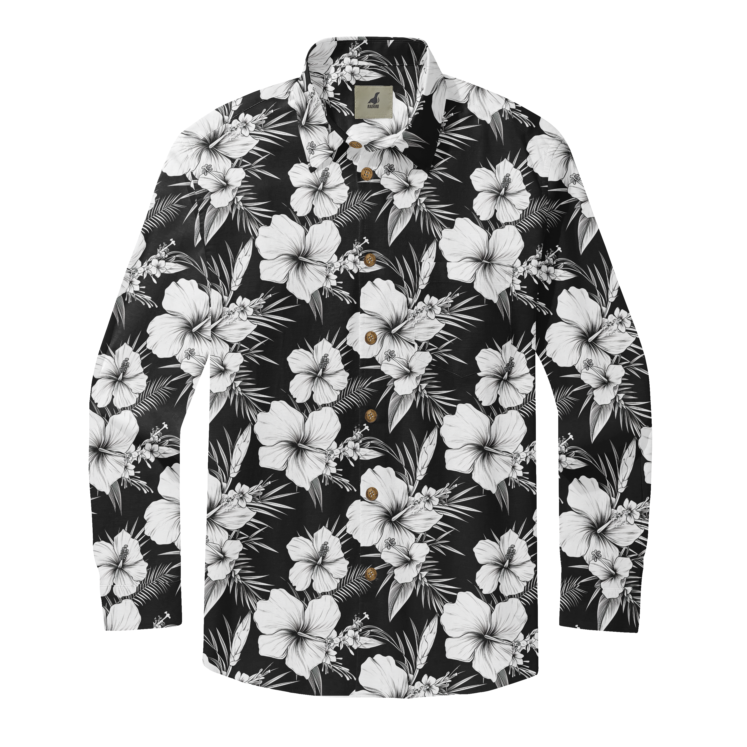 Floral Shadows Long Sleeve Shirts