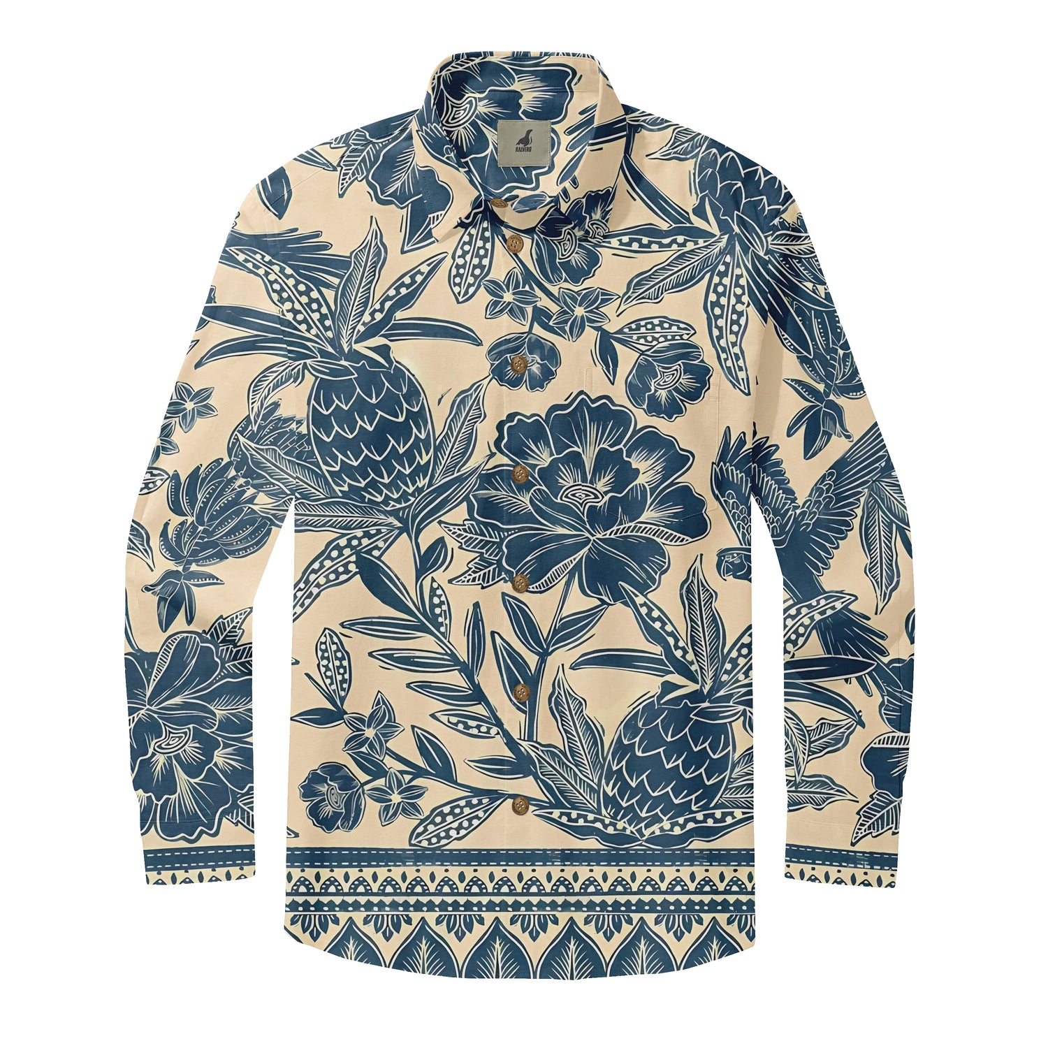 Retro Seascape Long Sleeve Shirts