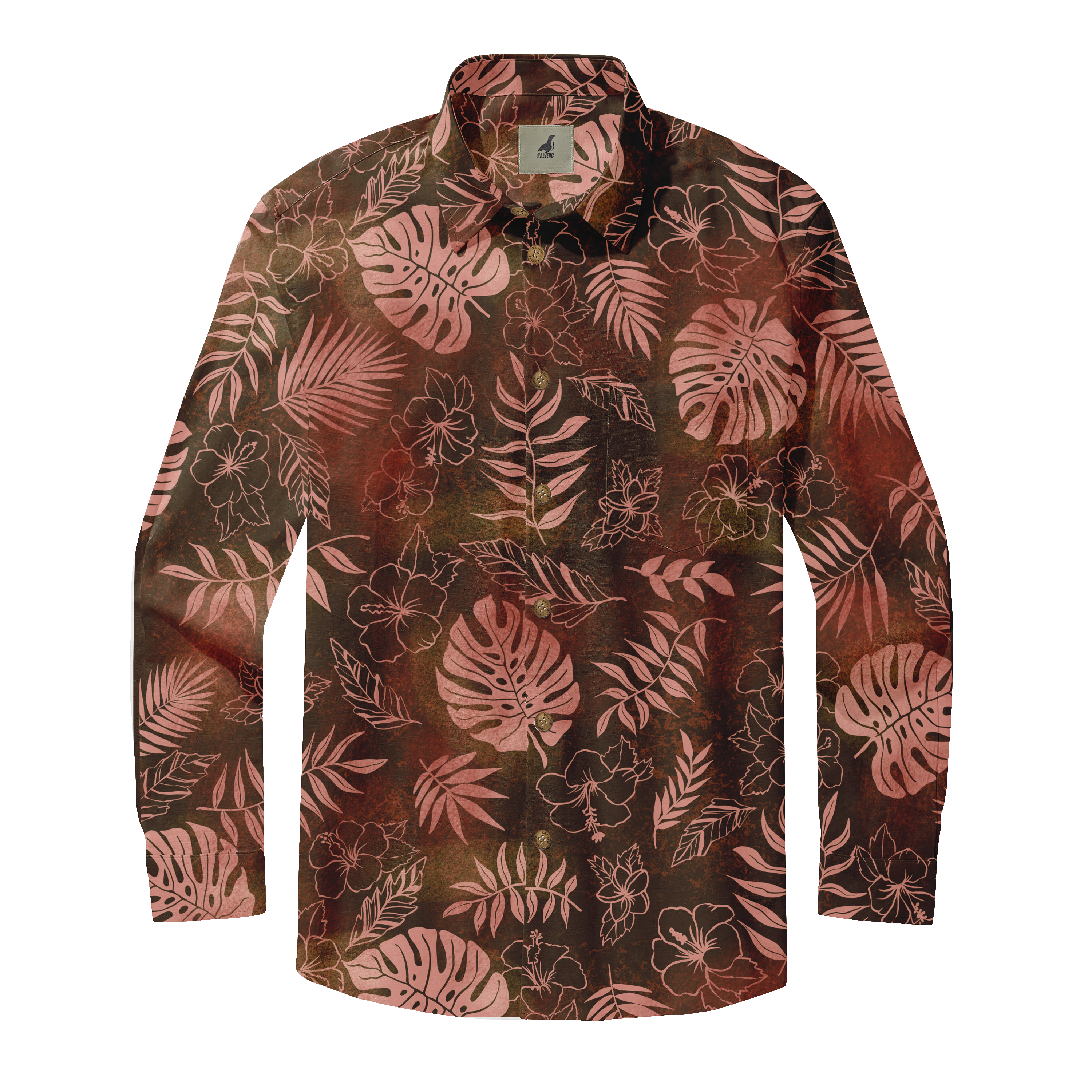 Terracotta Tropics Long Sleeve Shirts