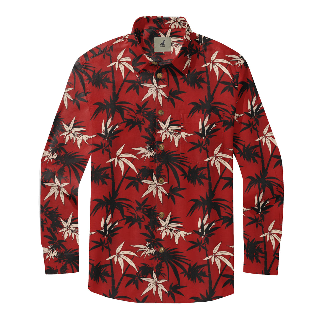 Crimson Bloom Long Sleeve Shirts